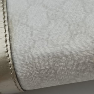 Pre-owned Gucci GG plus Spring Joy GG Supreme White PVC coated canvas 193603 handbag | stylenewstar