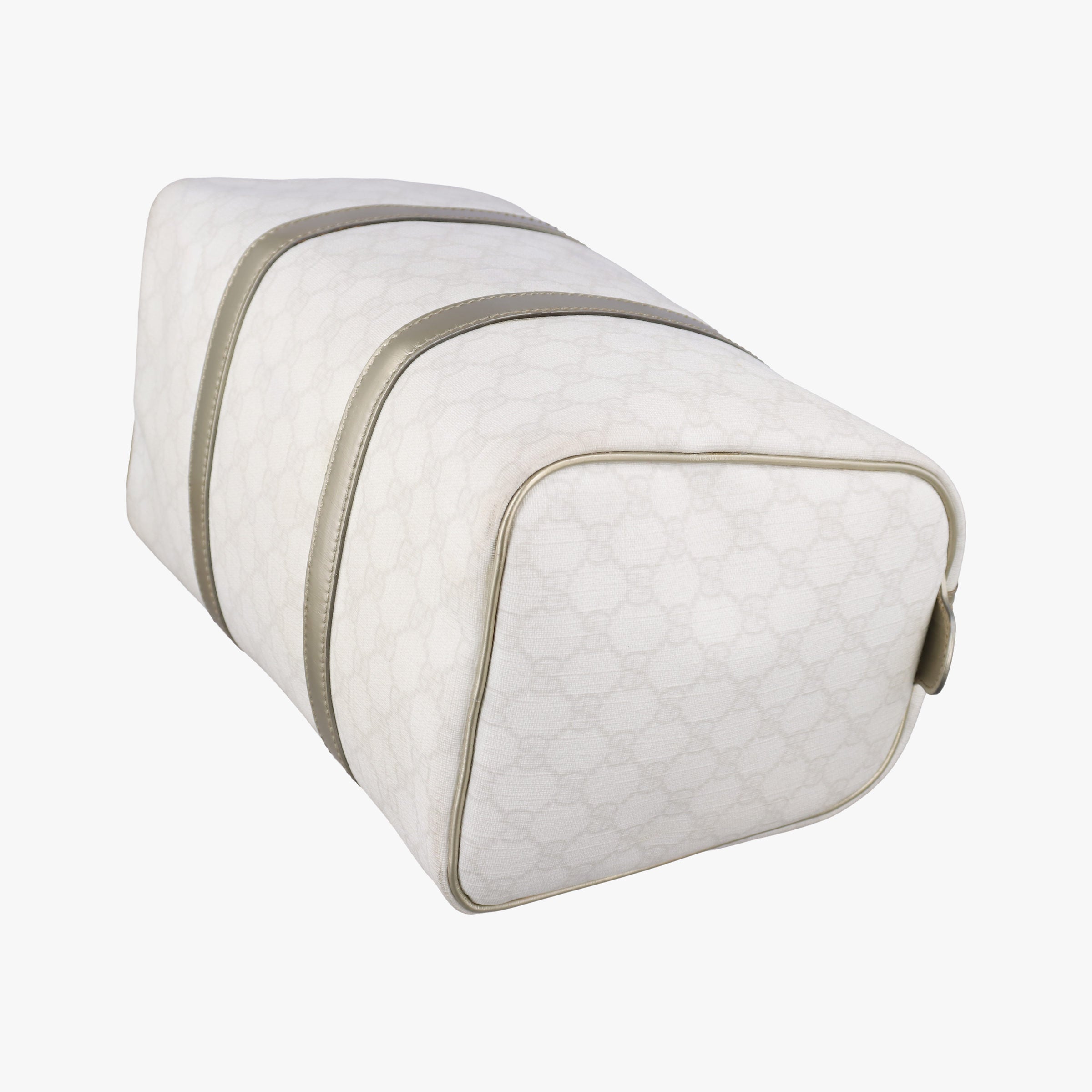 Pre-owned Gucci GG plus Spring Joy GG Supreme White PVC coated canvas 193603 handbag | stylenewstar