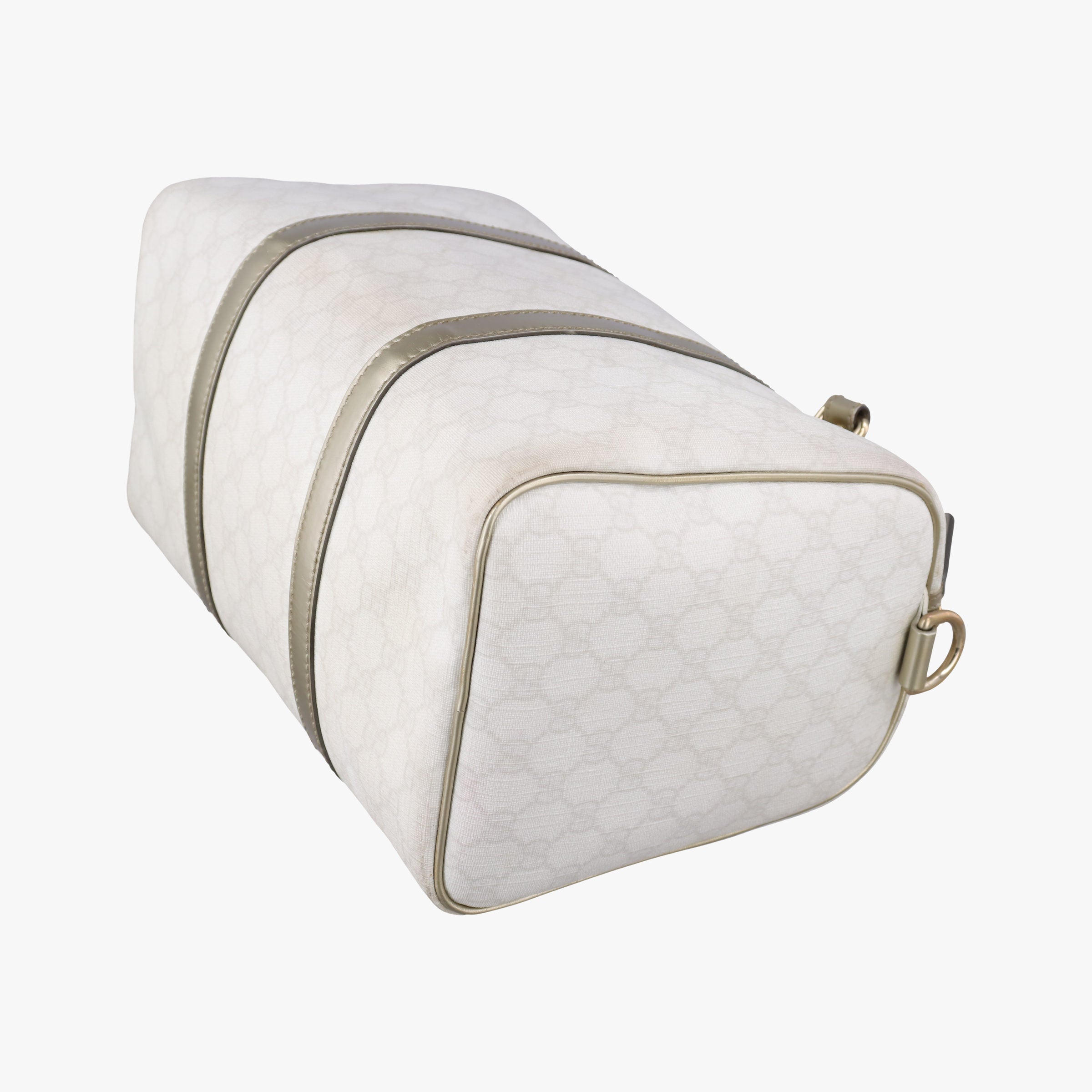 Pre-owned Gucci GG plus Spring Joy GG Supreme White PVC coated canvas 193603 handbag | stylenewstar