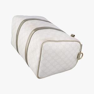 Pre-owned Gucci GG plus Spring Joy GG Supreme White PVC coated canvas 193603 handbag | stylenewstar