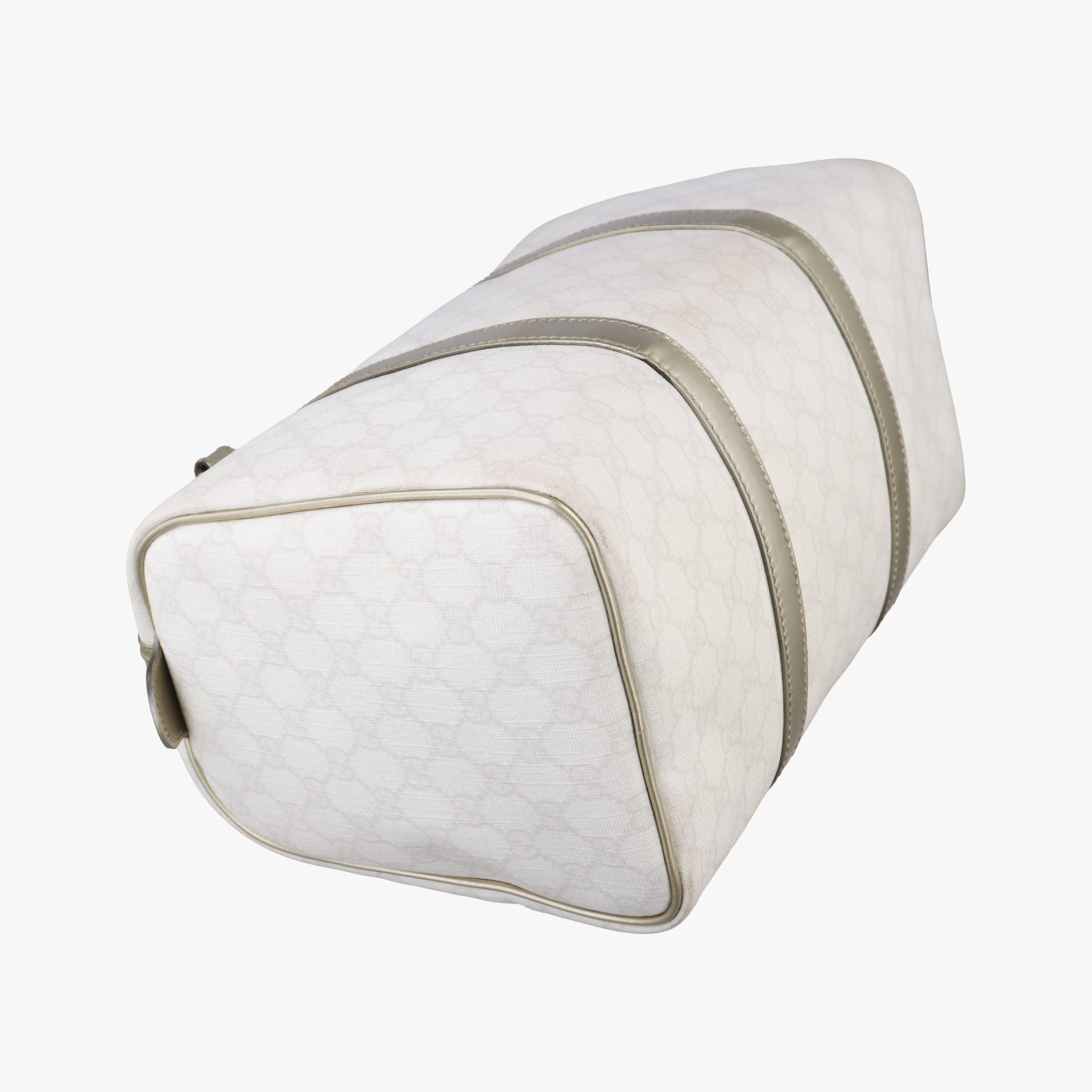 Pre-owned Gucci GG plus Spring Joy GG Supreme White PVC coated canvas 193603 handbag | stylenewstar