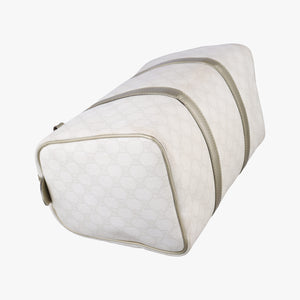 Pre-owned Gucci GG plus Spring Joy GG Supreme White PVC coated canvas 193603 handbag | stylenewstar