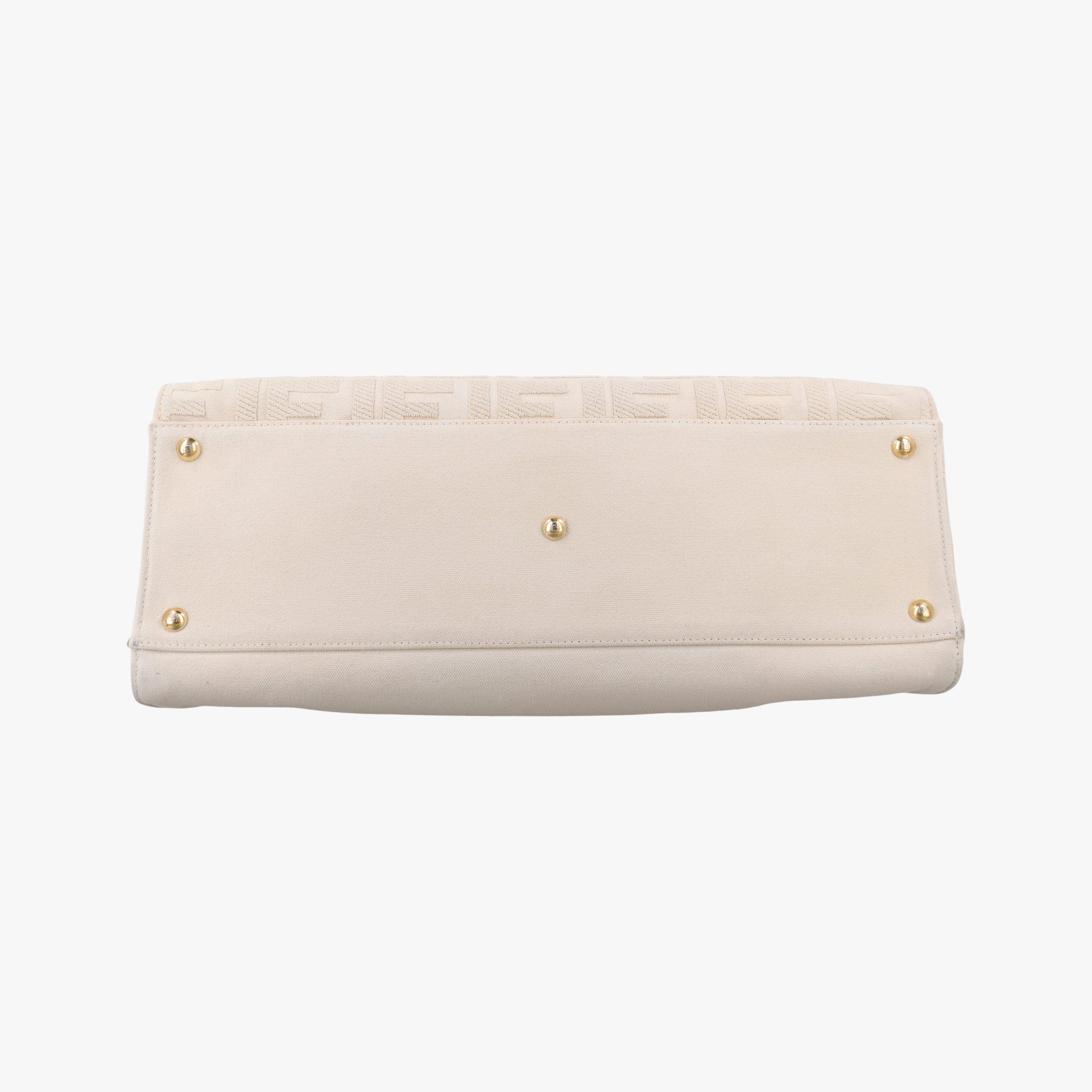 Pre-owned Fendi Peekaboo Beige canvas 8BH374 shoulderbag | stylenewstar