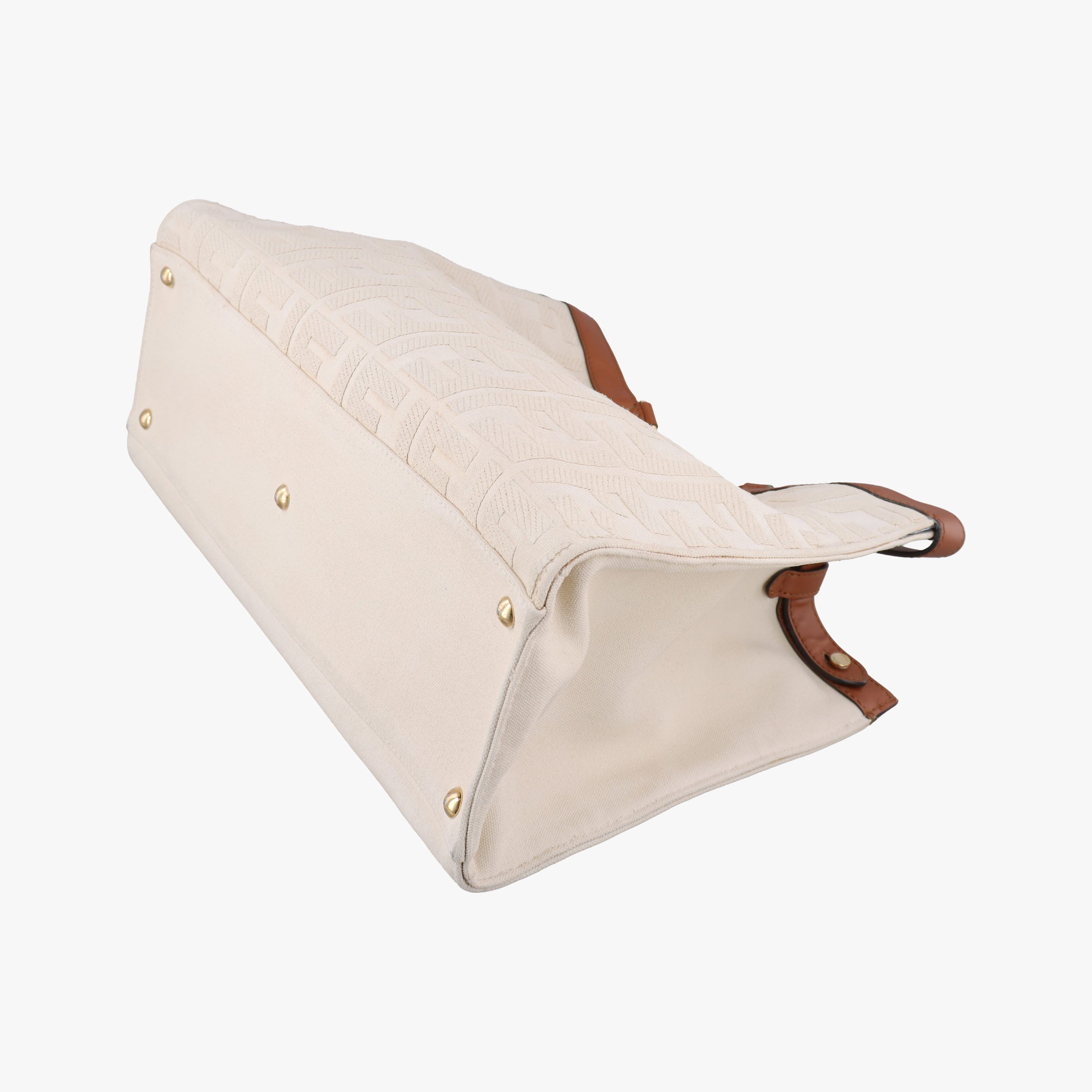 Pre-owned Fendi Peekaboo Beige canvas 8BH374 shoulderbag | stylenewstar