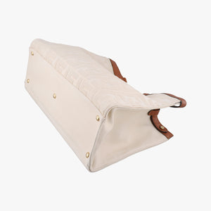 Pre-owned Fendi Peekaboo Beige canvas 8BH374 shoulderbag | stylenewstar