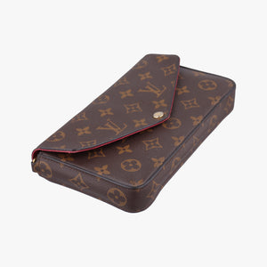 Pre-owned Louis Vuitton Pochette Felicie Brown Monogram Canvas M61276 shoulderbag | stylenewstar