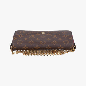 Pre-owned Louis Vuitton Pochette Felicie Brown Monogram Canvas M61276 shoulderbag | stylenewstar