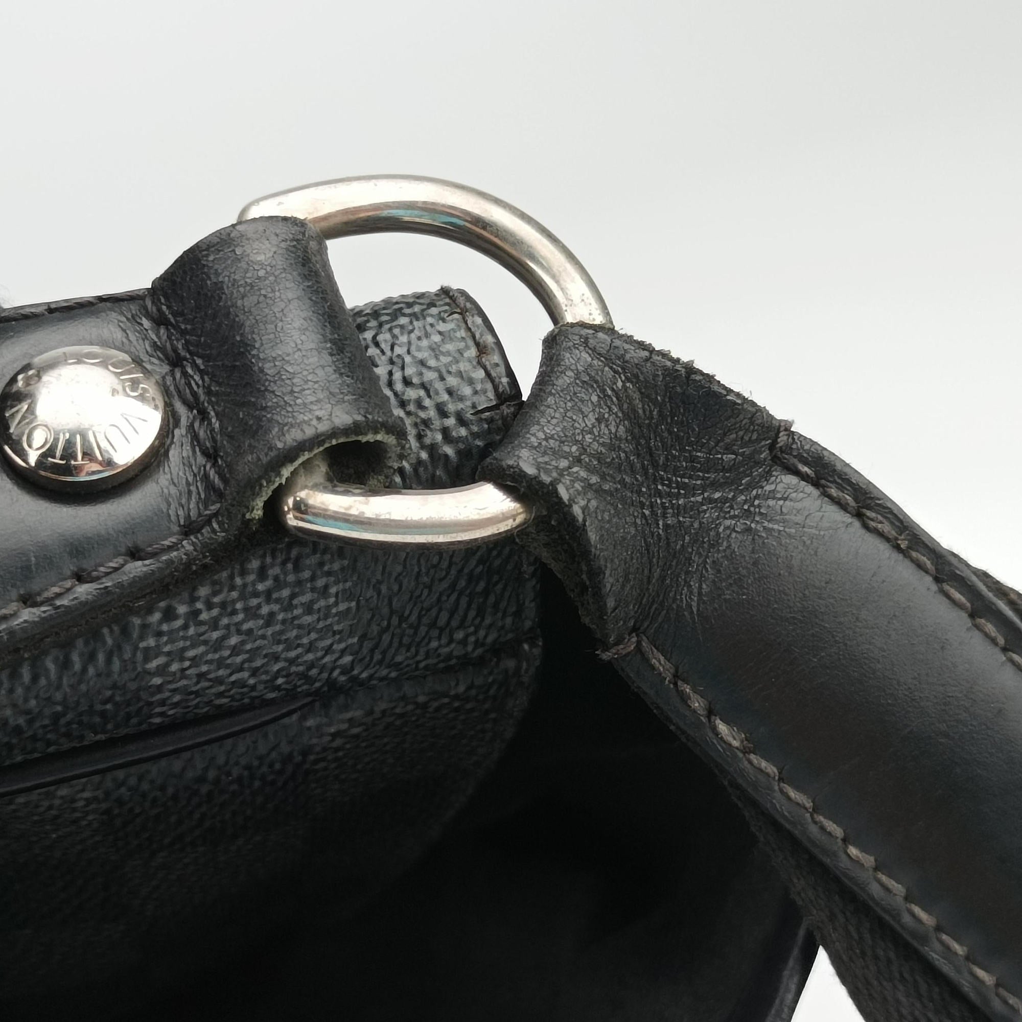 Pre-owned Louis Vuitton DANIEL MM Noir Damier GRAPHITE N58029 shoulderbag | stylenewstar