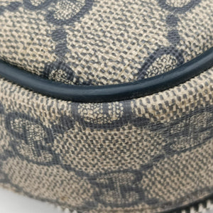Pre-owned Gucci GG Supreme Briefcase Business Beige×Navy PVC coated canvas×Leather 223667 handbag | stylenewstar