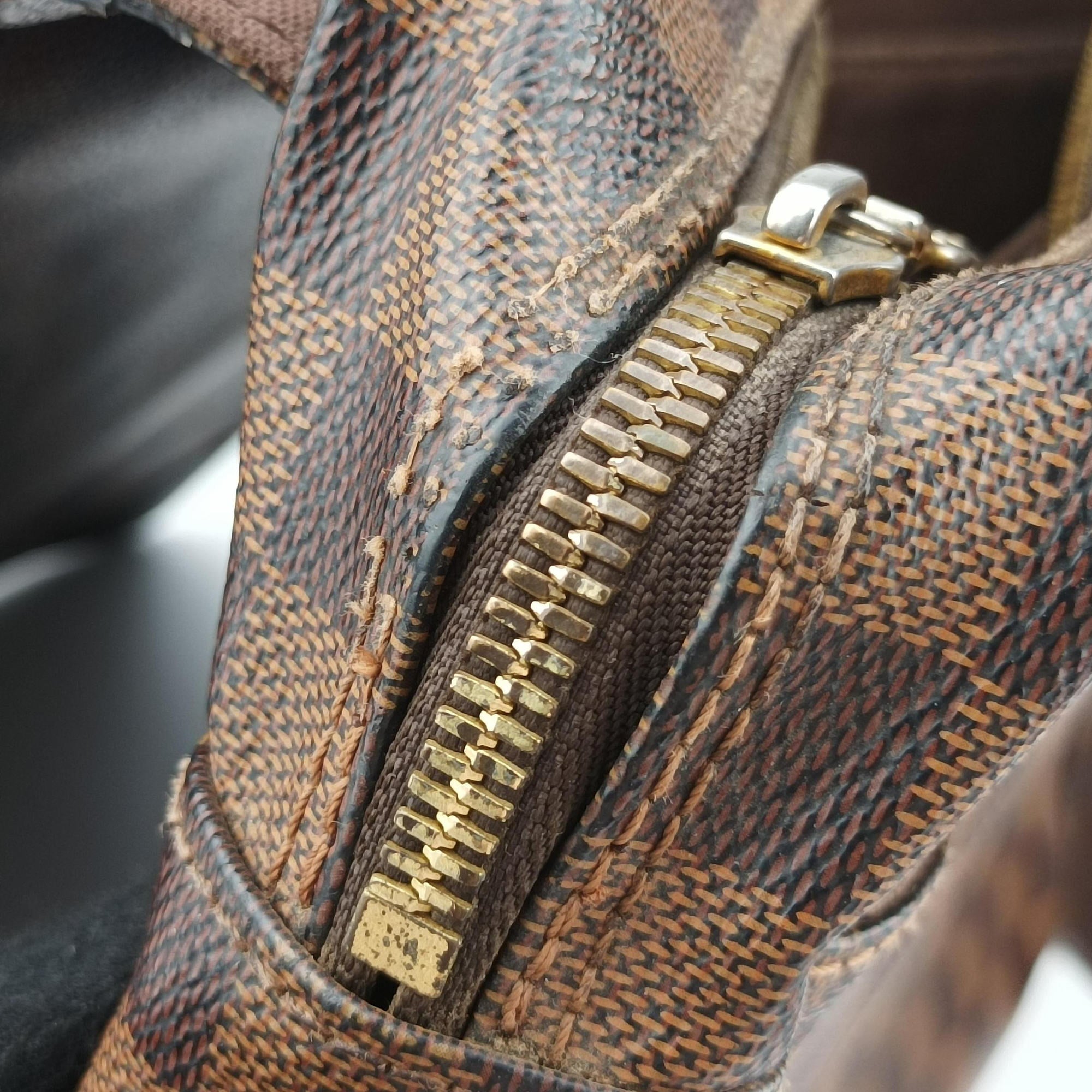 Pre-owned Louis Vuitton Abbesses EBENE Damier Canvas M45257 shoulderbag | stylenewstar