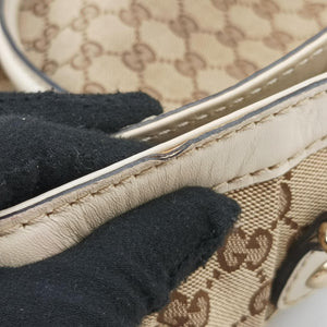Pre-owned Gucci Sukey Brown Canvas×Leather 296835 handbag | stylenewstar