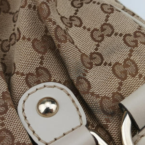 Pre-owned Gucci Sukey Brown Canvas×Leather 296835 handbag | stylenewstar