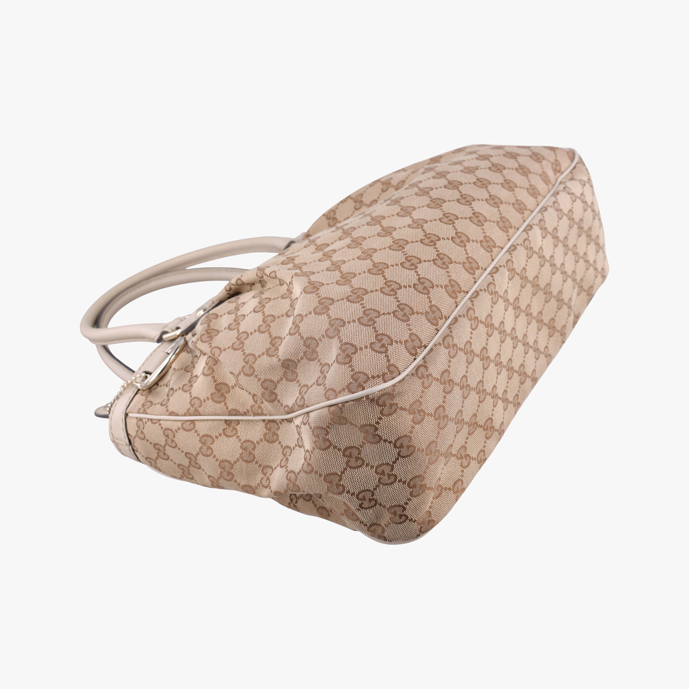 Pre-owned Gucci Sukey Brown Canvas×Leather 296835 handbag | stylenewstar