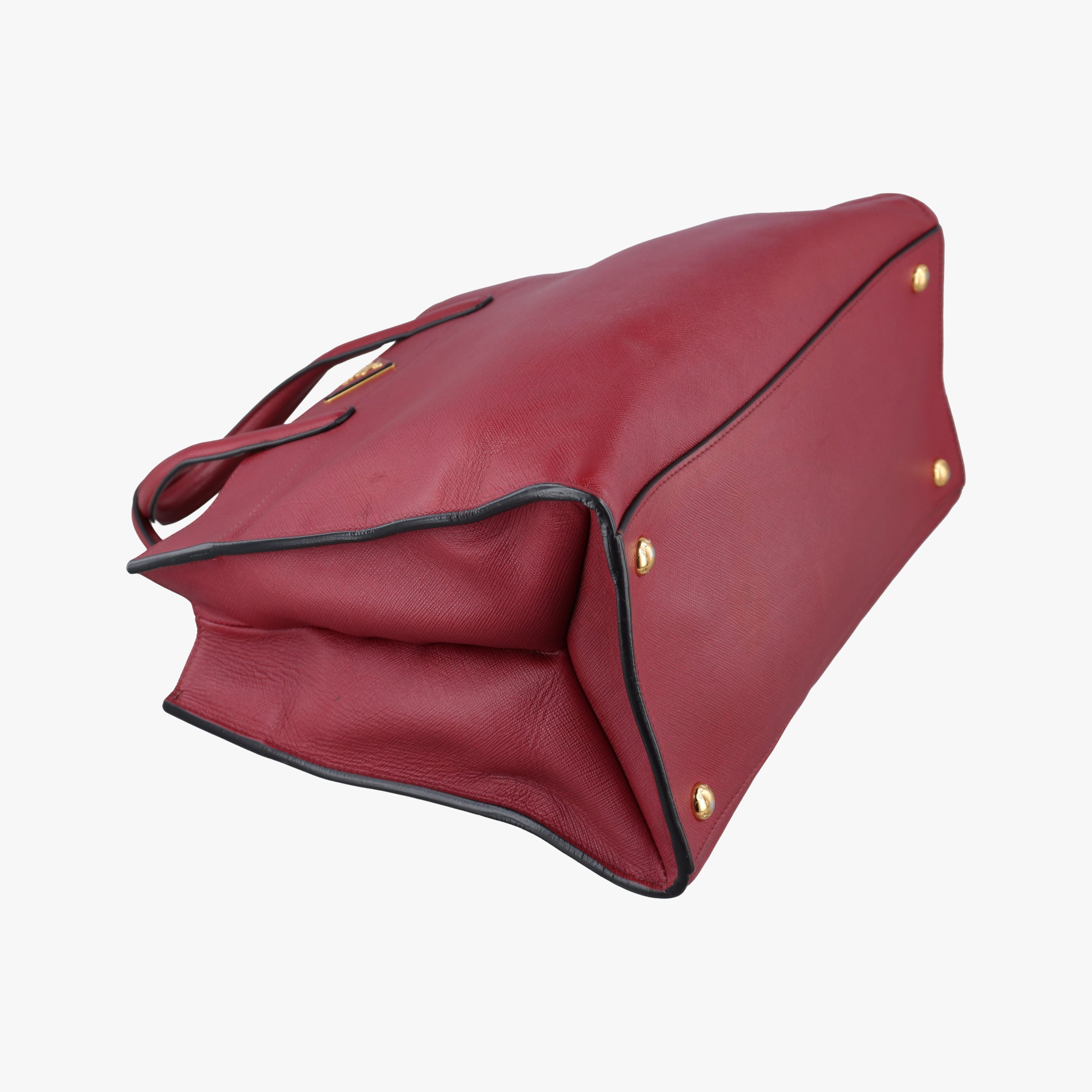 Pre-owned Prada Galleria Red SAFFIANO Leather BN2606 shoulderbag | stylenewstar