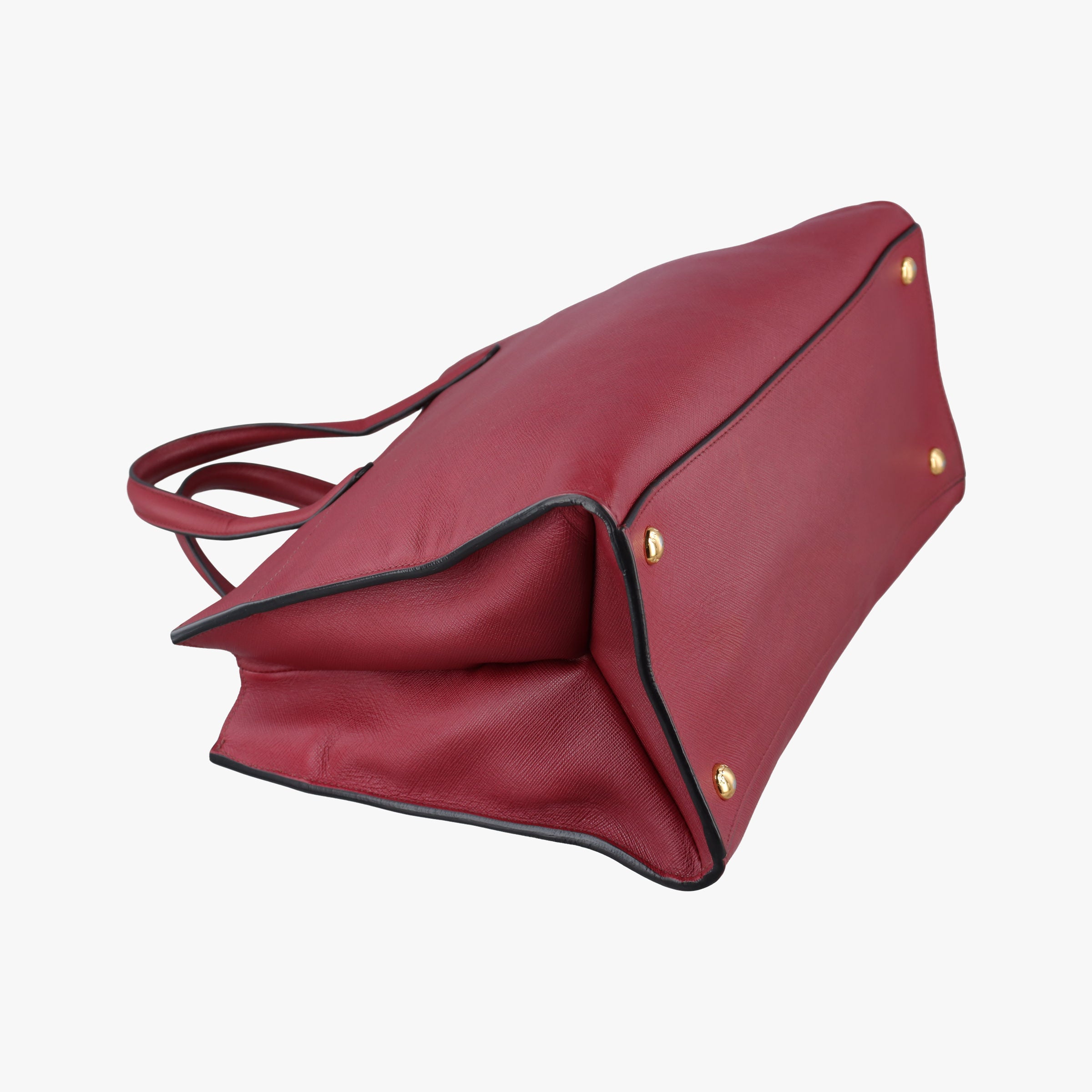 Pre-owned Prada Galleria Red SAFFIANO Leather BN2606 shoulderbag | stylenewstar
