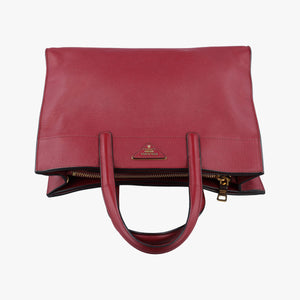 Pre-owned Prada Galleria Red SAFFIANO Leather BN2606 shoulderbag | stylenewstar