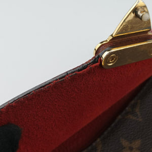 Pre-owned Louis Vuitton PALLAS Chain Brown×CERISE Monogram Canvas×calf leather M41201 shoulderbag | stylenewstar
