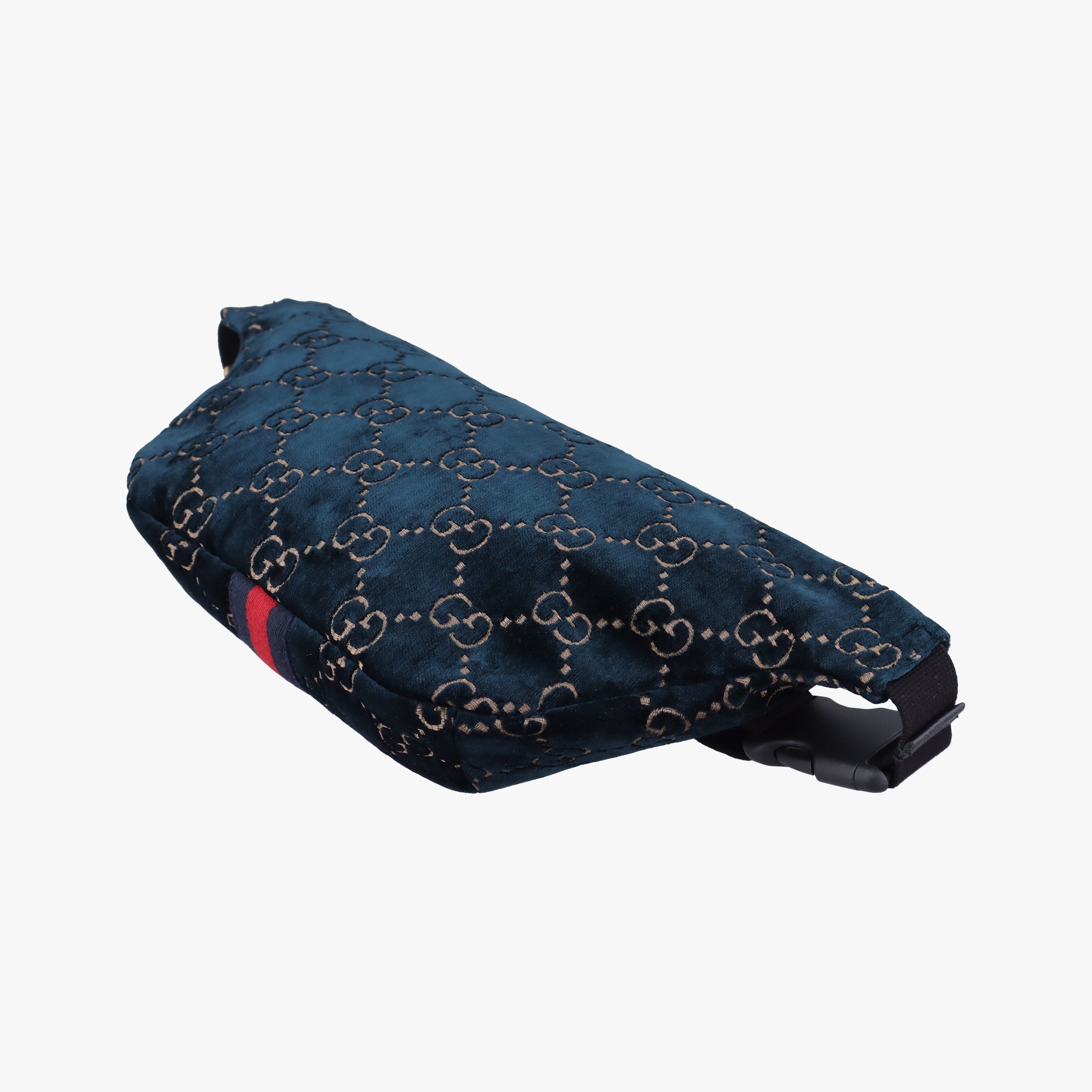 Secondhand Gucci GG Velvet Navy velour 574968 bum bag/waist bag | stylenewstar