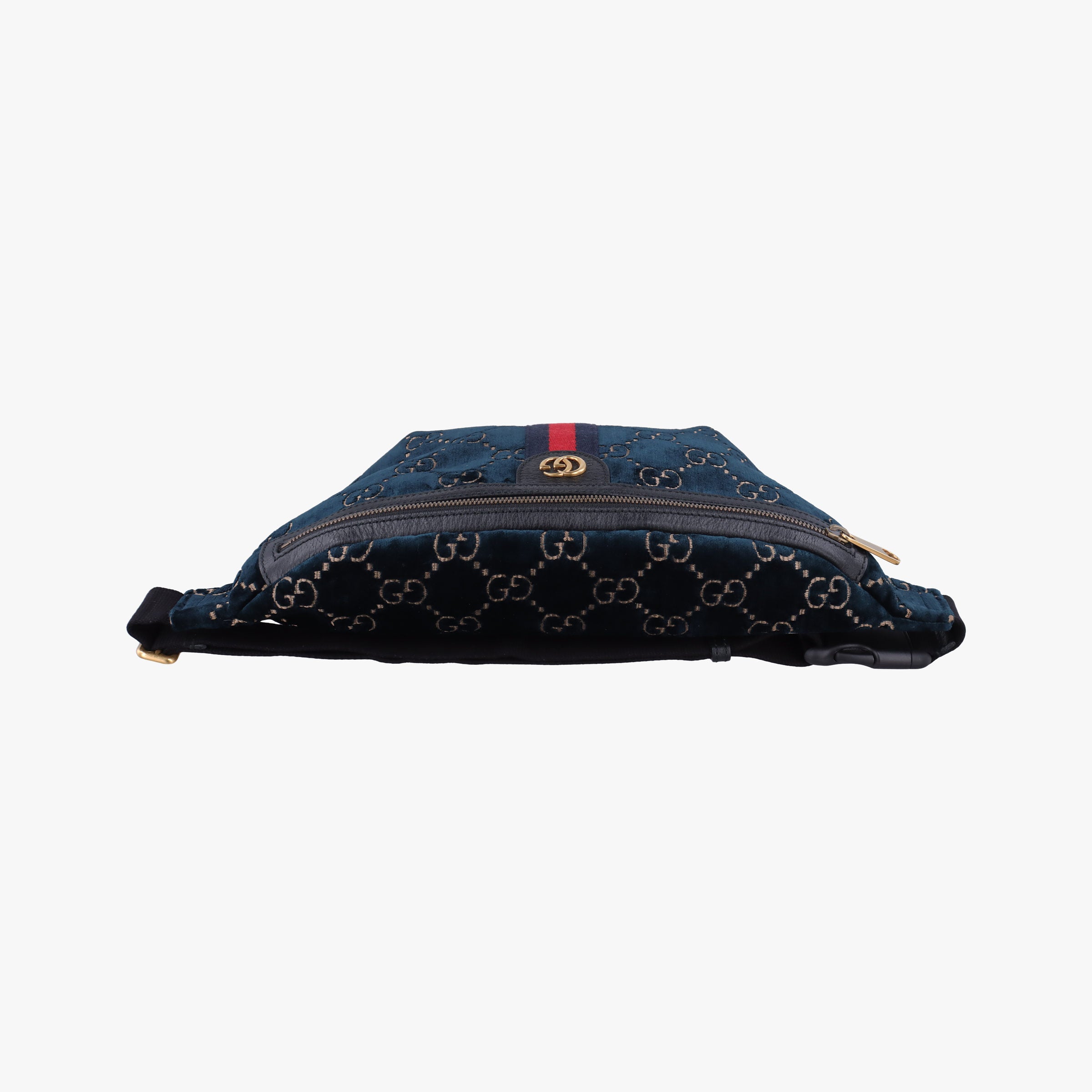 Secondhand Gucci GG Velvet Navy velour 574968 bum bag/waist bag | stylenewstar