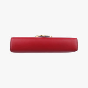 Pre-owned Gucci GG Marmont Red Leather 401232 shoulderbag | stylenewstar