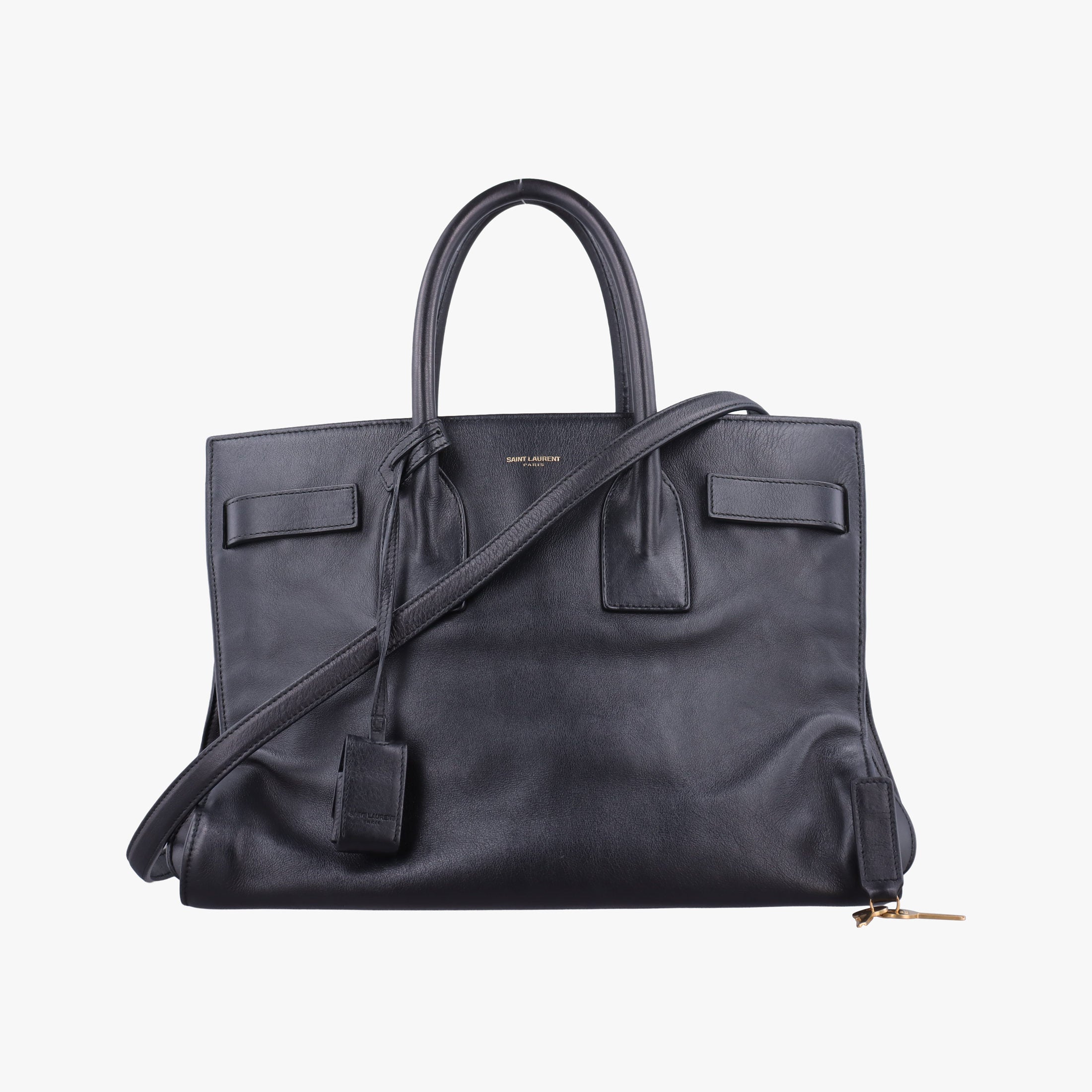 Pre-owned Yves Saint Laurent SAC DE JOUR Black Leather 324823 shoulderbag | stylenewstar