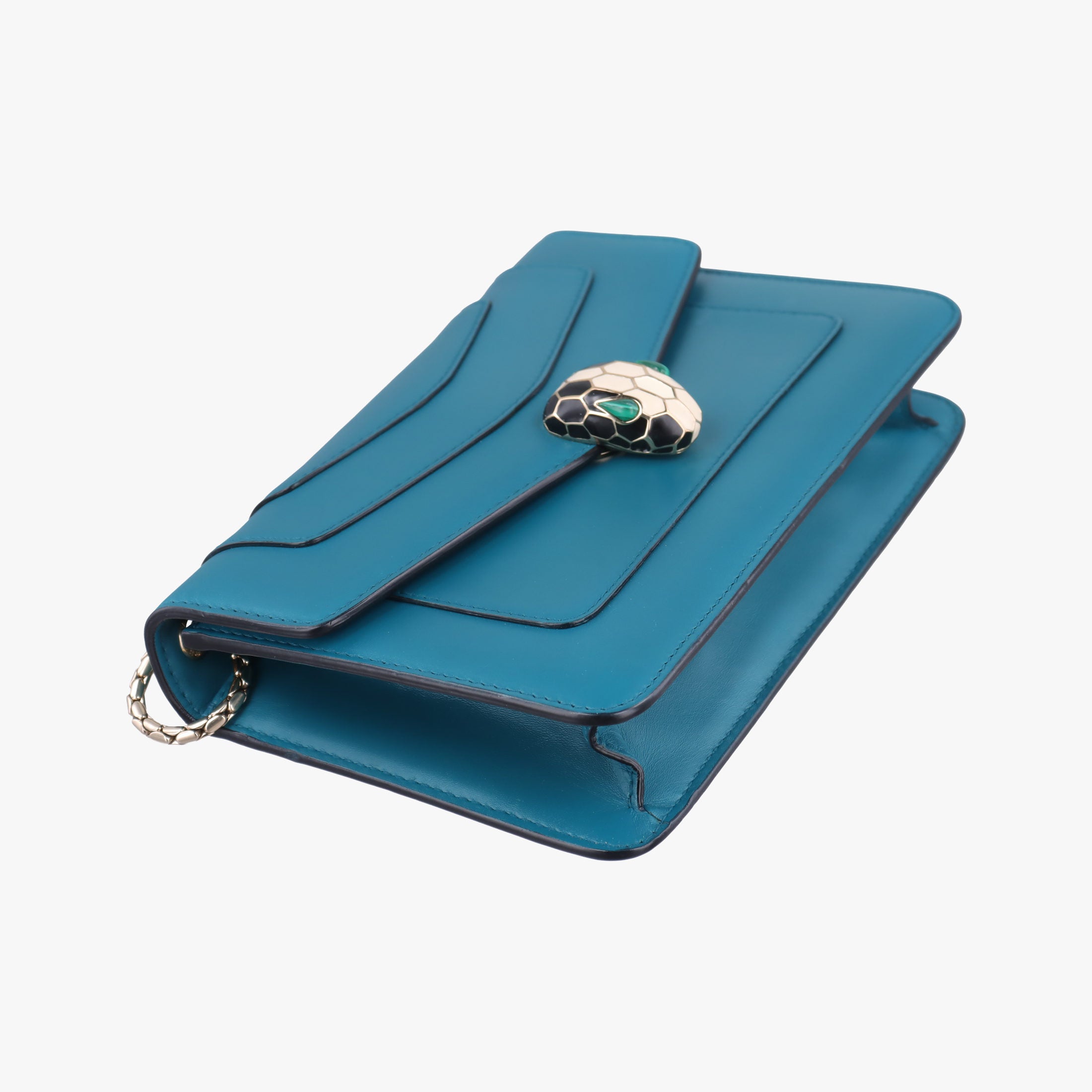 Secondhand Bvlgari SERPENTI FOREVER Blue Leather  shoulderbag | stylenewstar