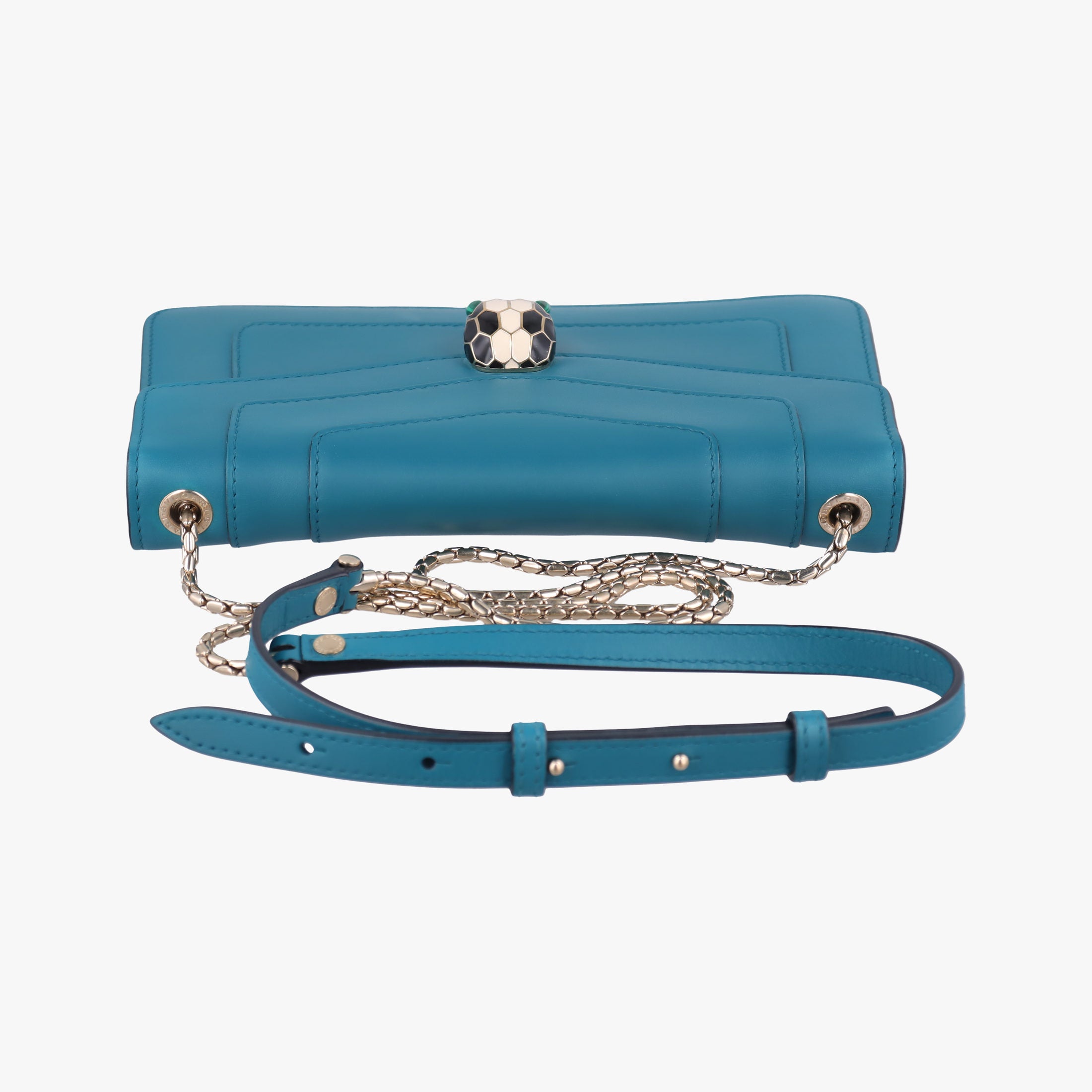 Secondhand Bvlgari SERPENTI FOREVER Blue Leather  shoulderbag | stylenewstar