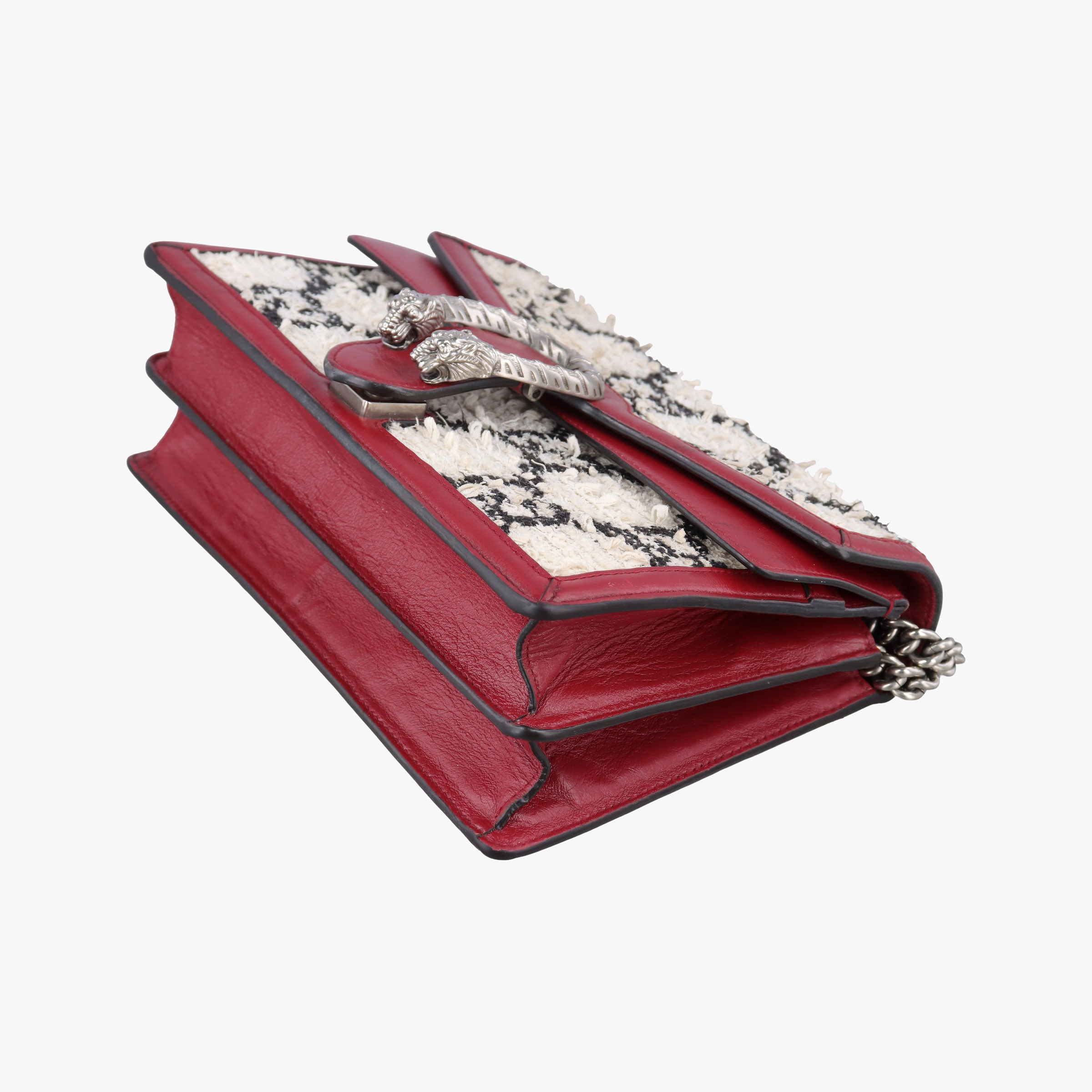 Vintage Gucci Dionysus Ivory × Red × Black Tweed×Leather 400249 shoulderbag | stylenewstar