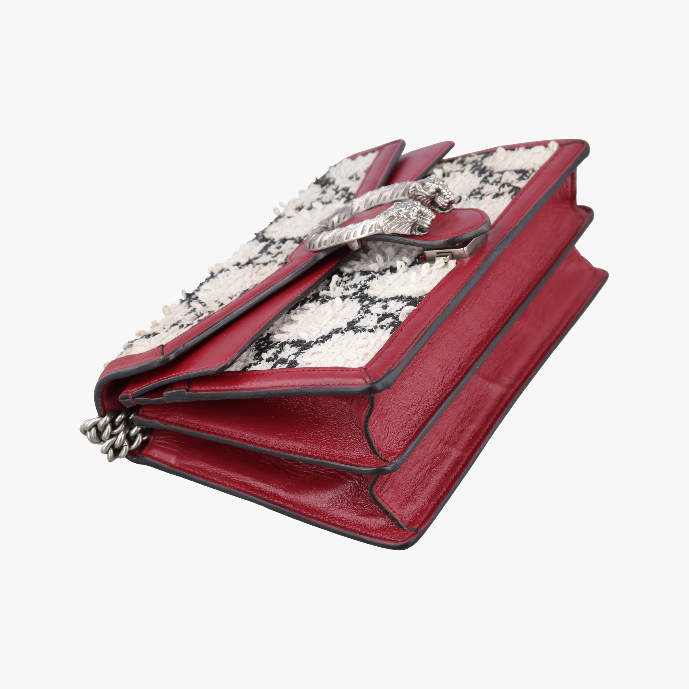 Vintage Gucci Dionysus Ivory × Red × Black Tweed×Leather 400249 shoulderbag | stylenewstar