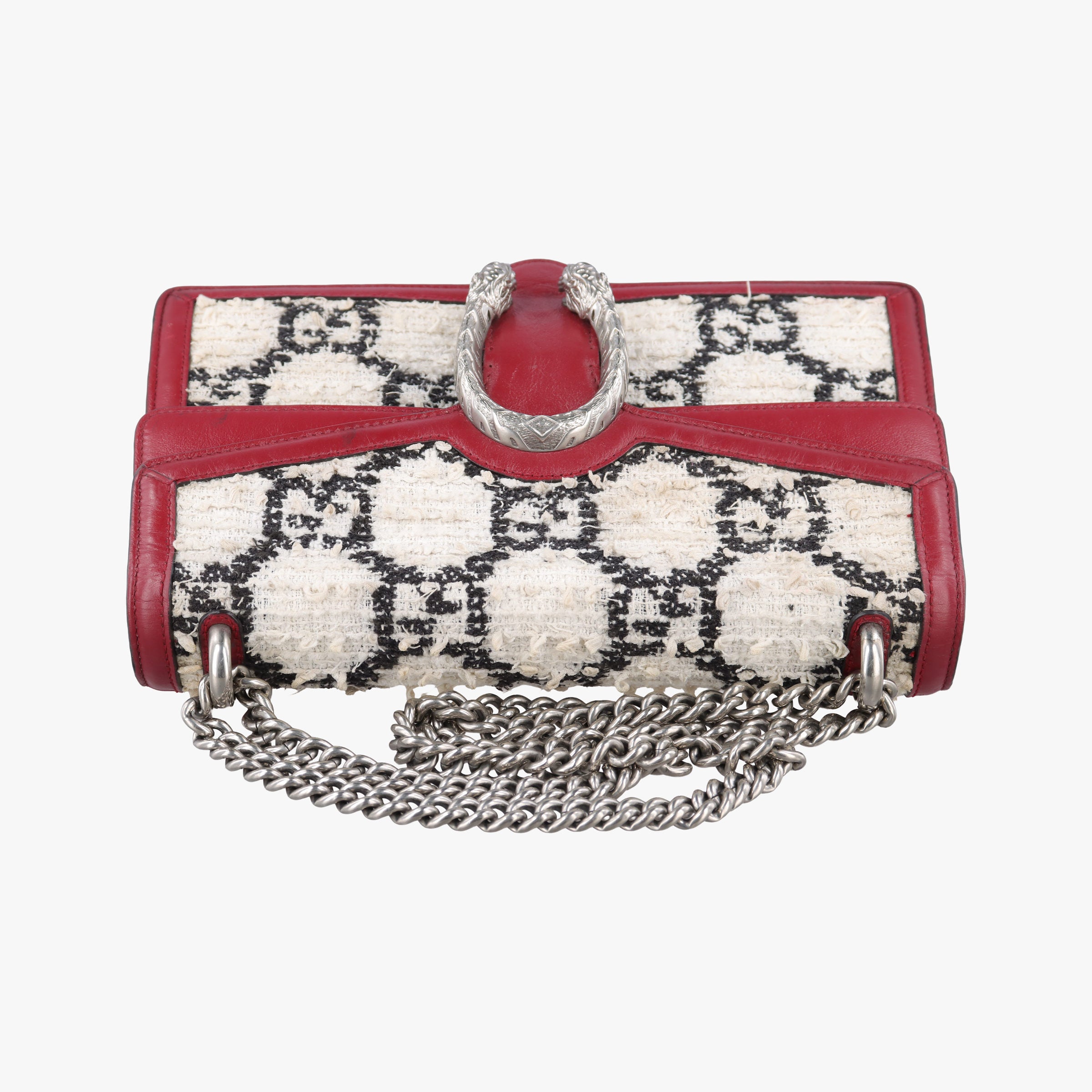 Vintage Gucci Dionysus Ivory × Red × Black Tweed×Leather 400249 shoulderbag | stylenewstar