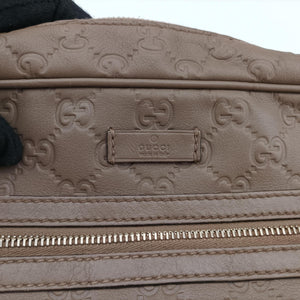 Pre-owned Gucci GG Imprime Messenger Brown Leather 201448 shoulderbag | stylenewstar