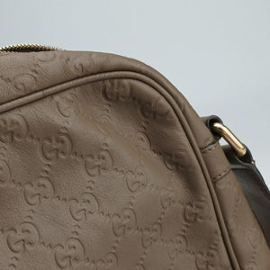 Pre-owned Gucci GG Imprime Messenger Brown Leather 201448 shoulderbag | stylenewstar