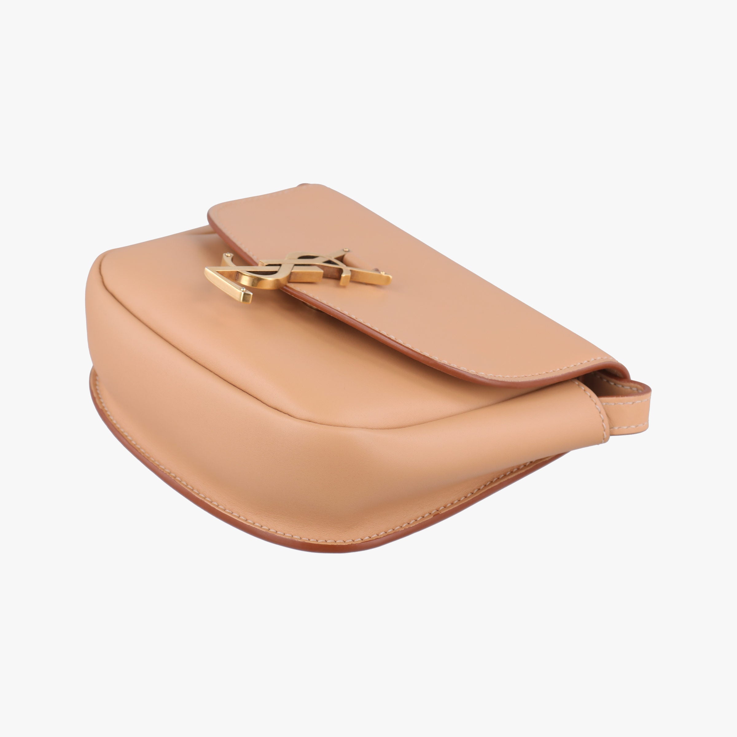 Pre-owned Yves Saint Laurent KAIA Beige Leather 619740 shoulderbag | stylenewstar