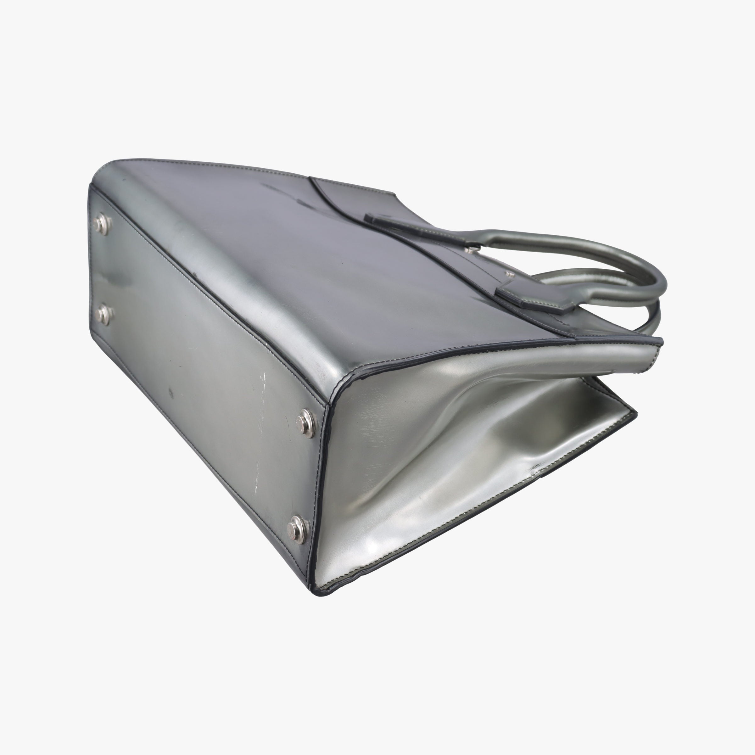 Pre-owned Louis Vuitton City Steamer MM Silver Smooth Calfskin Leather  handbag | stylenewstar