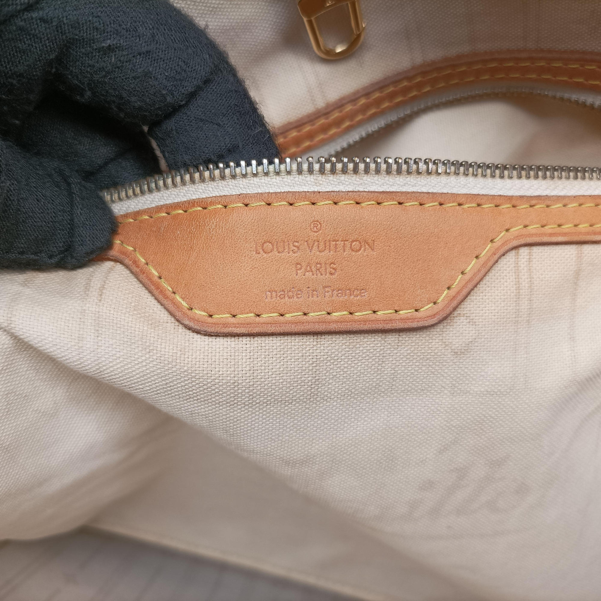 Pre-owned Louis Vuitton NEVERFULL GM AZUR Damier Canvas N51108 handbag | stylenewstar