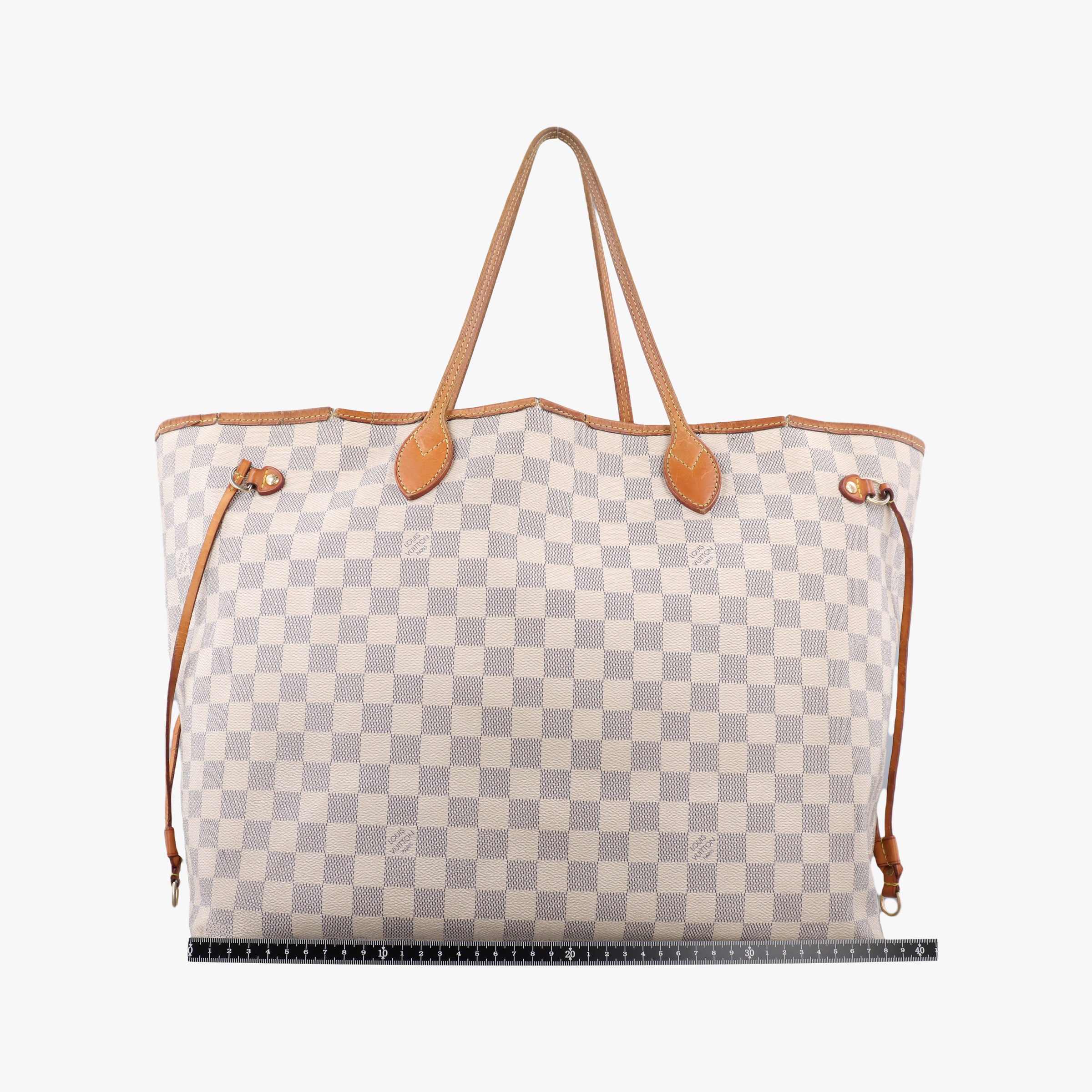 Pre-owned Louis Vuitton NEVERFULL GM AZUR Damier Canvas N51108 handbag | stylenewstar