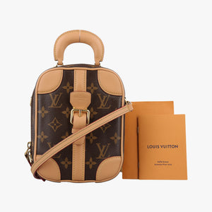 Vintage Louis Vuitton Valisette Vertical Brown Monogram Canvas×calf leather M68623 shoulderbag | stylenewstar