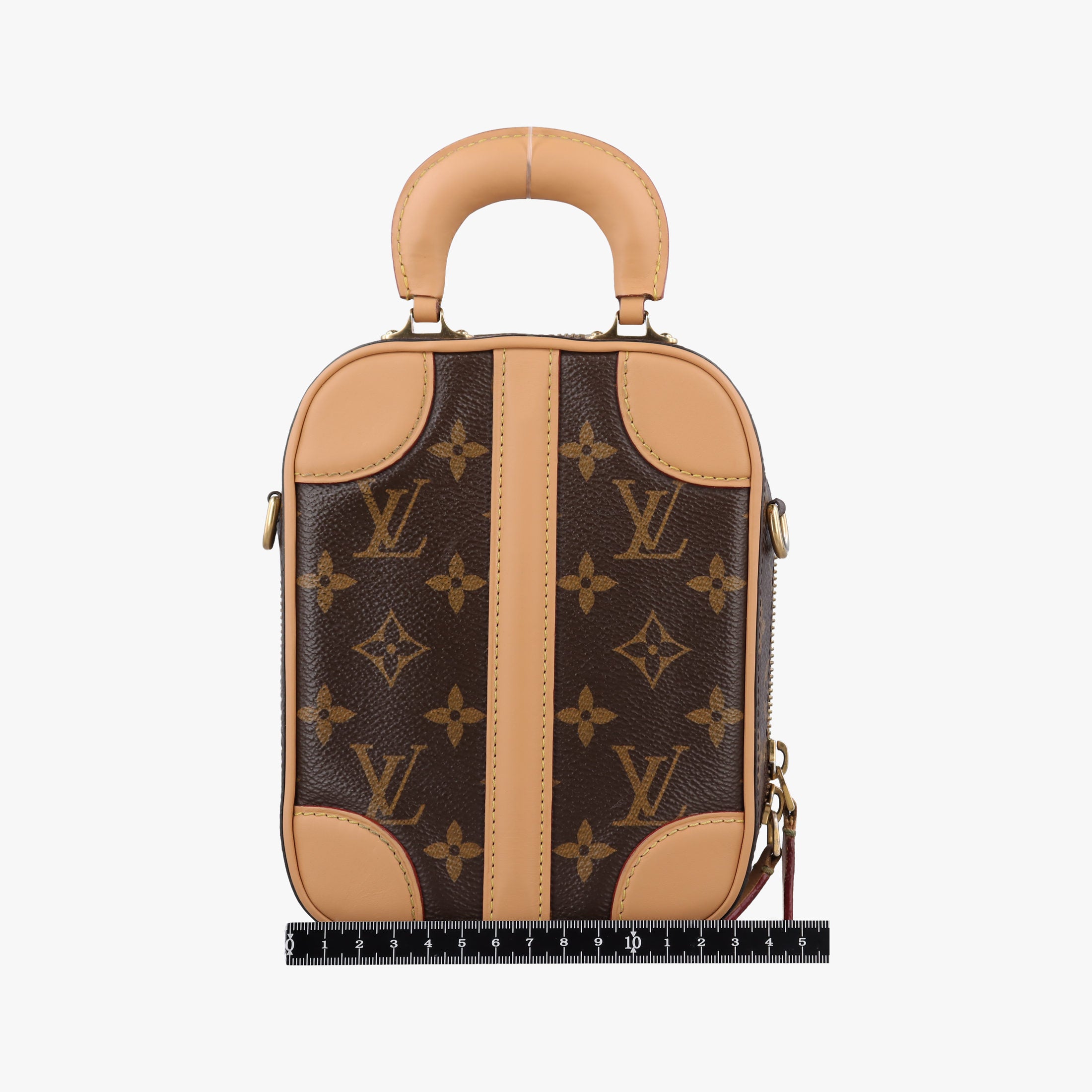 Vintage Louis Vuitton Valisette Vertical Brown Monogram Canvas×calf leather M68623 shoulderbag | stylenewstar