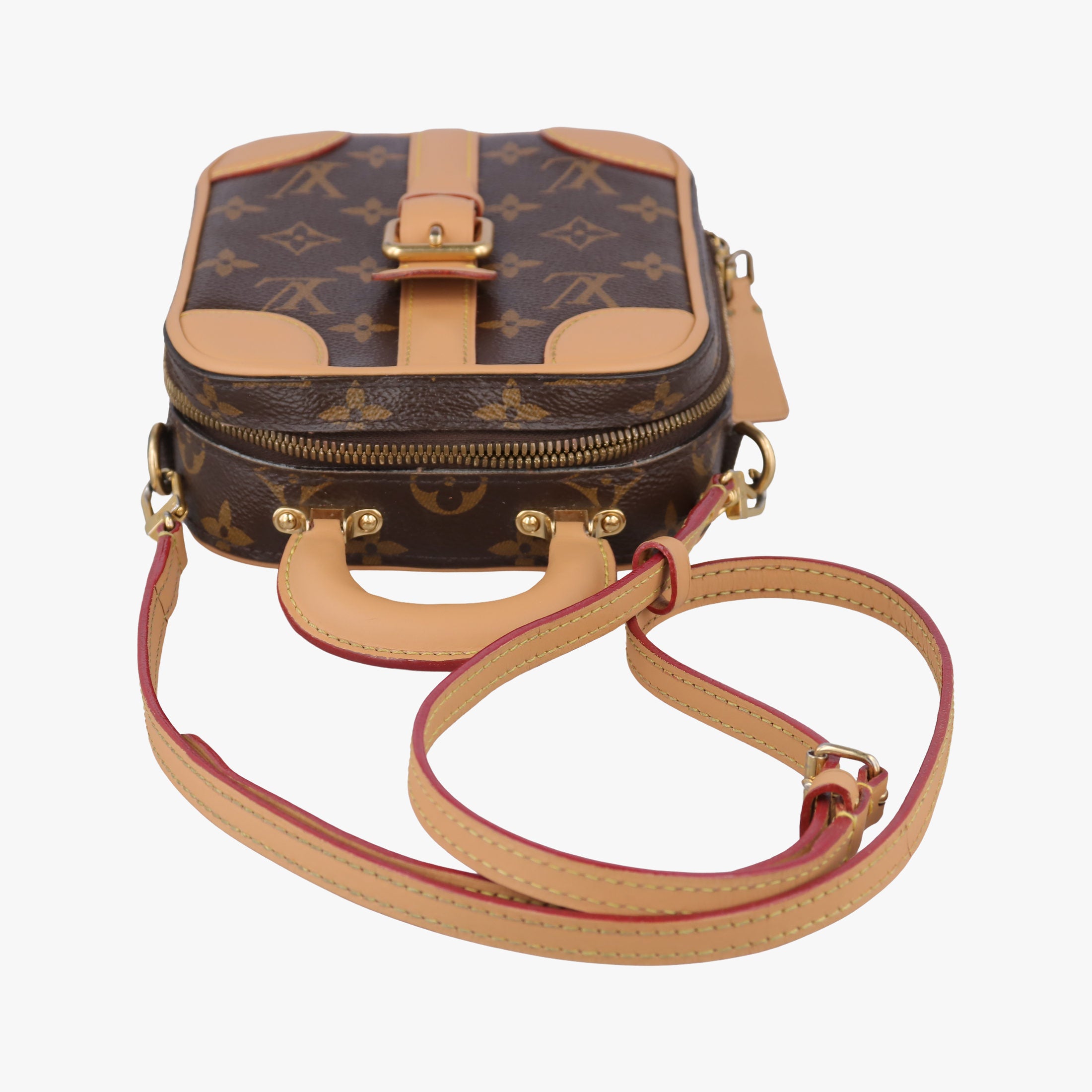 Vintage Louis Vuitton Valisette Vertical Brown Monogram Canvas×calf leather M68623 shoulderbag | stylenewstar