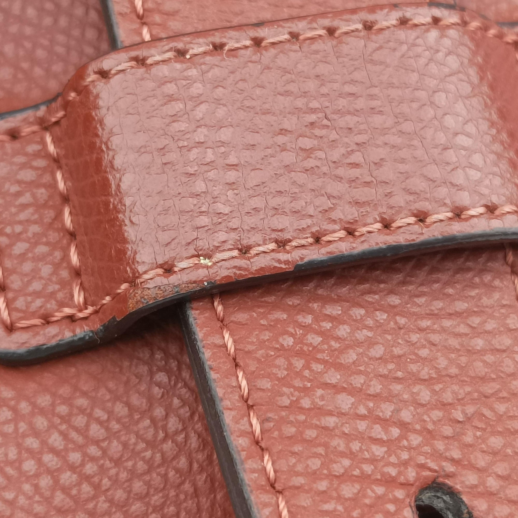 Pre-owned Fendi F is Brown Leather 8BM005 shoulderbag | stylenewstar