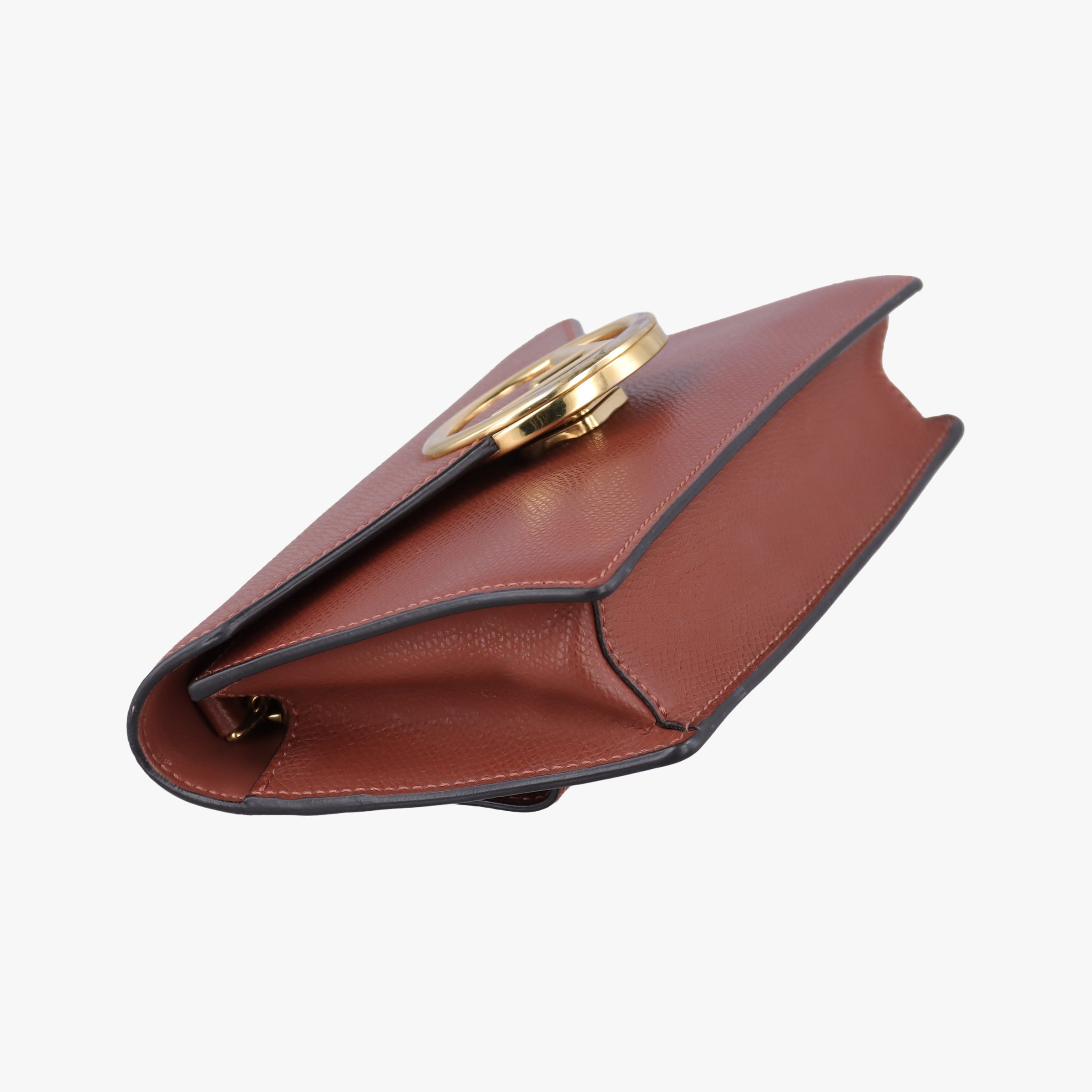 Pre-owned Fendi F is Brown Leather 8BM005 shoulderbag | stylenewstar