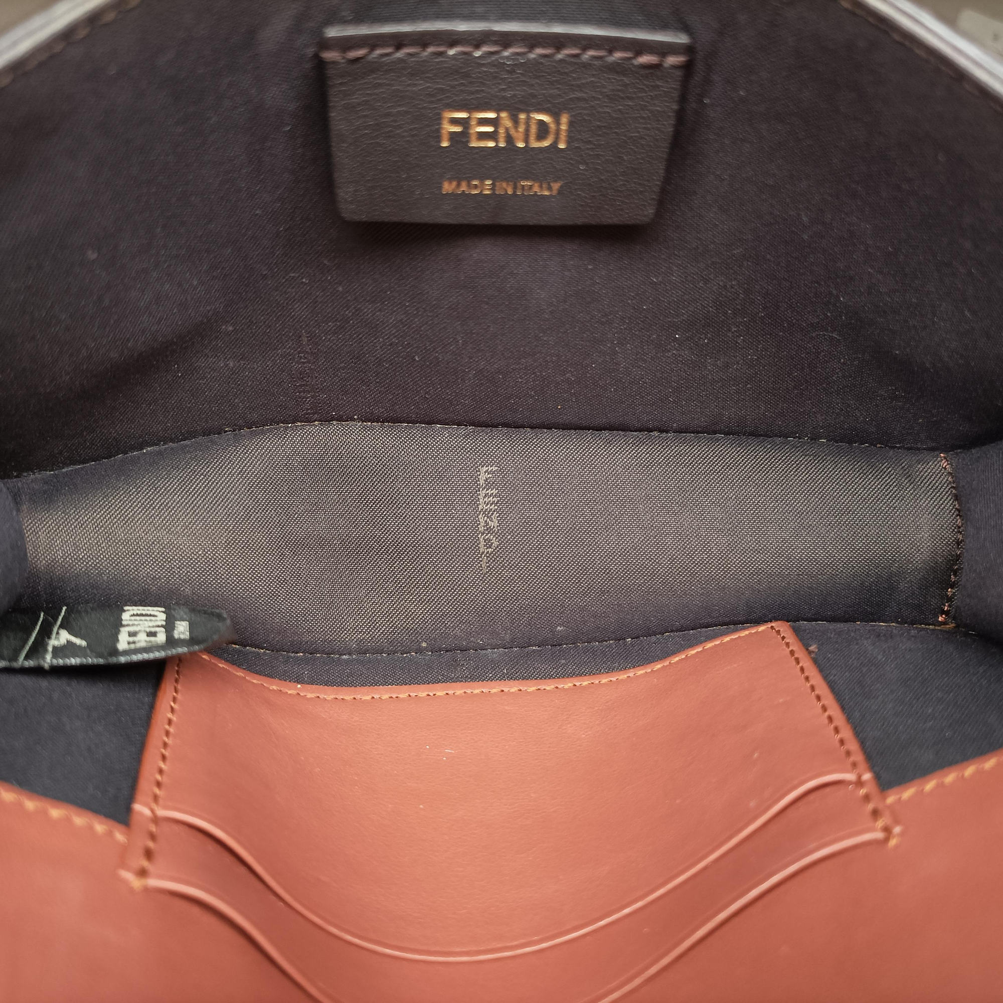 Pre-owned Fendi F is Brown Leather 8BM005 shoulderbag | stylenewstar