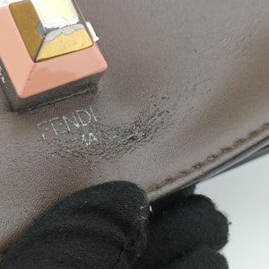 Pre-owned Fendi Kan I Brown Leather 8M0381 shoulderbag | stylenewstar