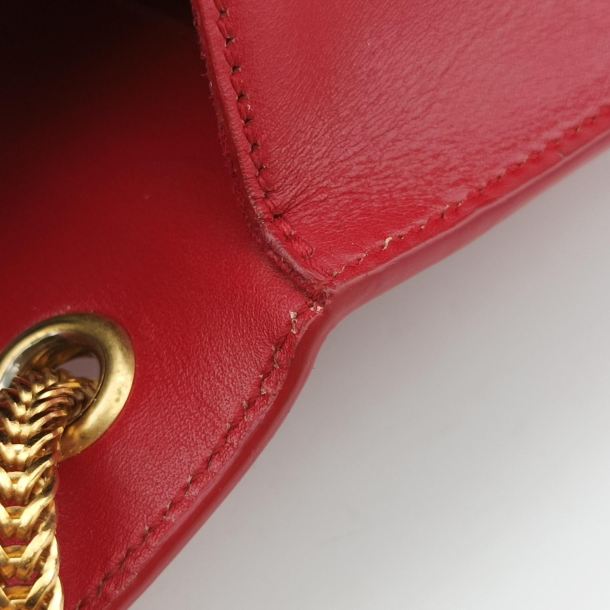 Vintage Yves Saint Laurent KATE Red Leather 326078 shoulderbag | stylenewstar