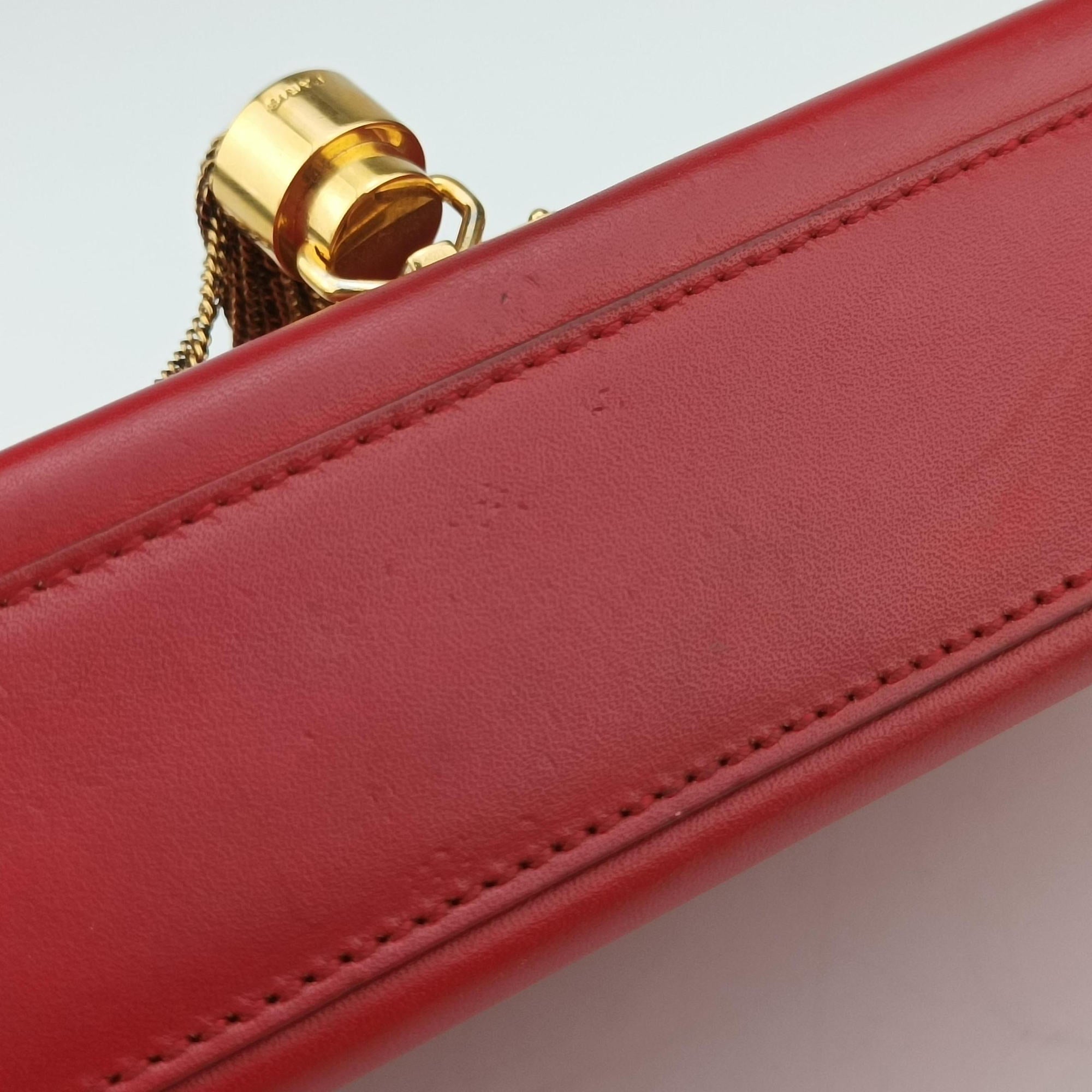 Vintage Yves Saint Laurent KATE Red Leather 326078 shoulderbag | stylenewstar