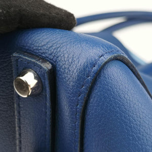 Pre-owned Christian Dior Open Bar Blue Leather  shoulderbag | stylenewstar