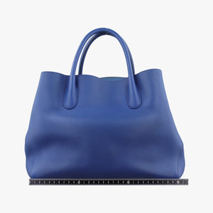 Pre-owned Christian Dior Open Bar Blue Leather  shoulderbag | stylenewstar