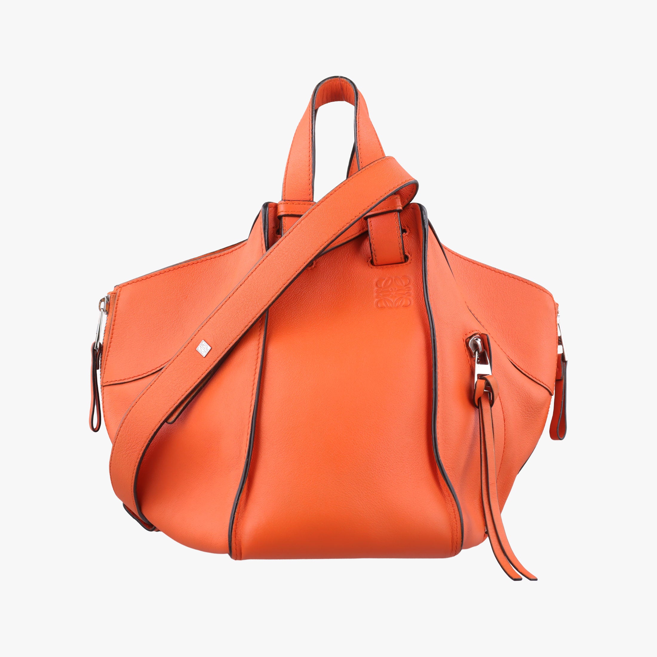 Pre-owned Loewe hammock Orange leather  shoulderbag | stylenewstar