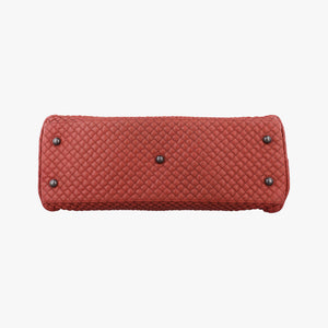 Secondhand Bottega Veneta Intrecciato Maroon lambskin  handbag | stylenewstar