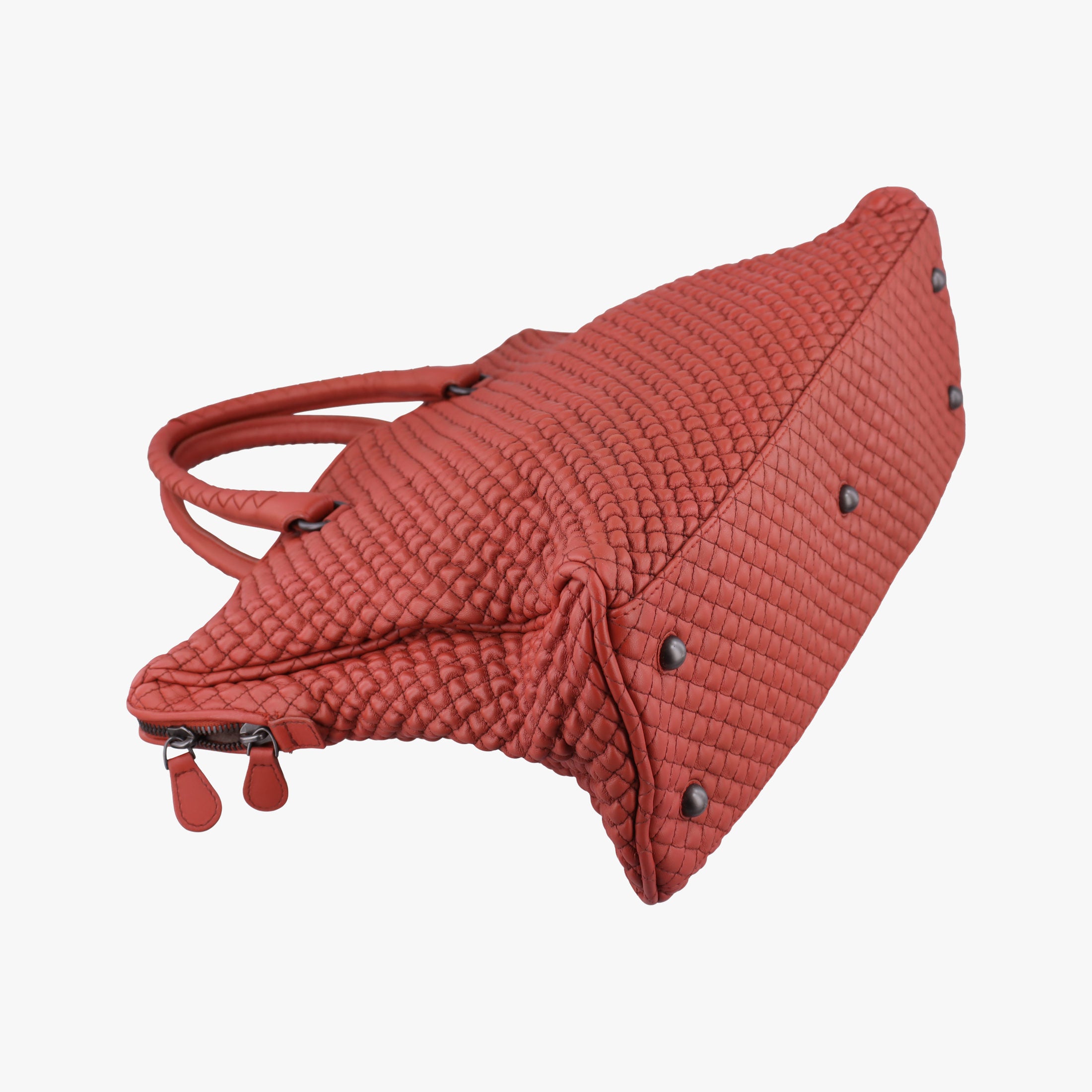 Secondhand Bottega Veneta Intrecciato Maroon lambskin  handbag | stylenewstar